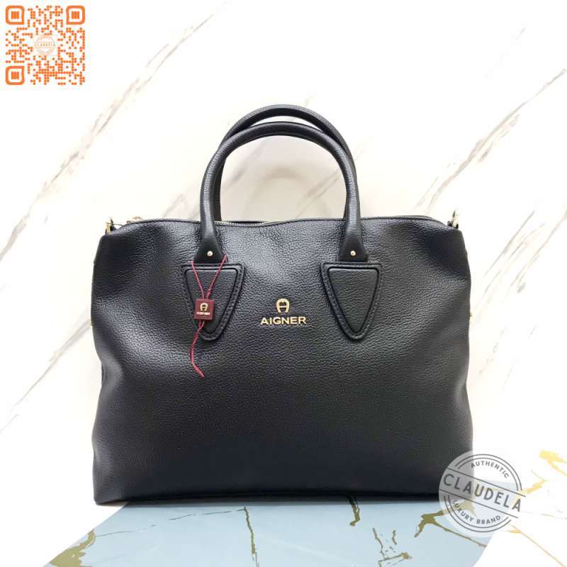 Jual AIGNER Sephora Tote Large in Black di Seller Claudela Pluit