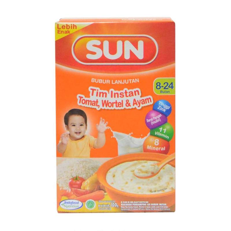 Sun Tomat Wortel Ayam Bubur Bayi Lanjutan Tim Instan Usia 8 24 Bulan 100 G Terbaru Agustus 2021 Harga Murah Kualitas Terjamin Blibli