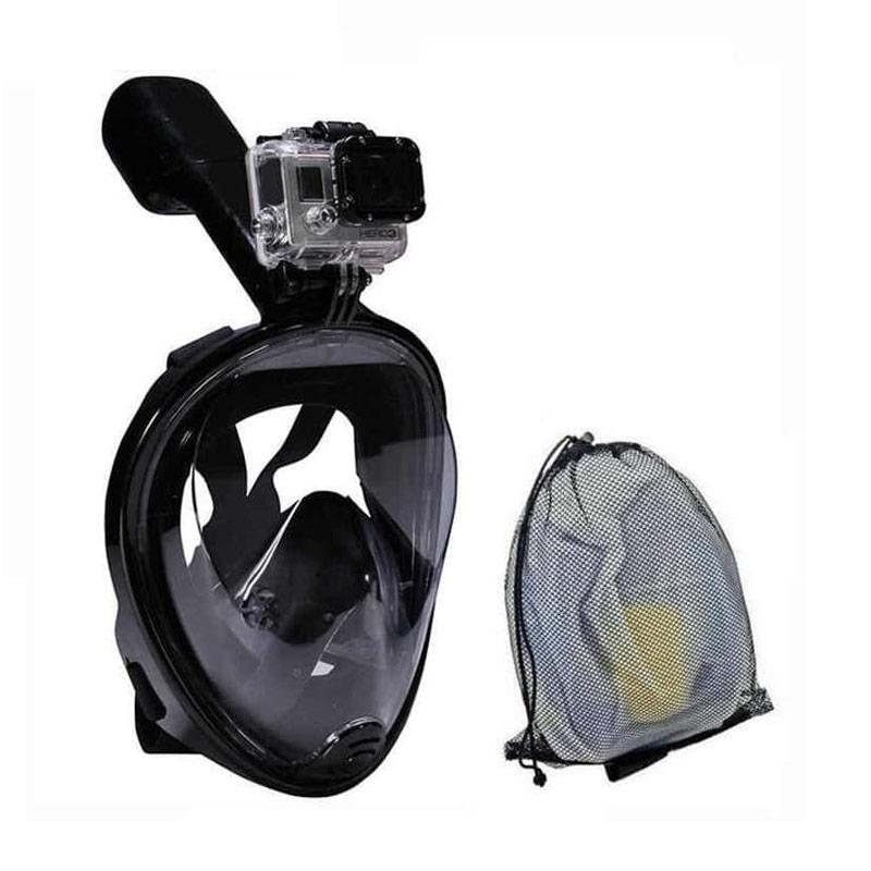 alat snorkling snorkel full face easybreath dengan mount camera for gopro or xiaomi yi
