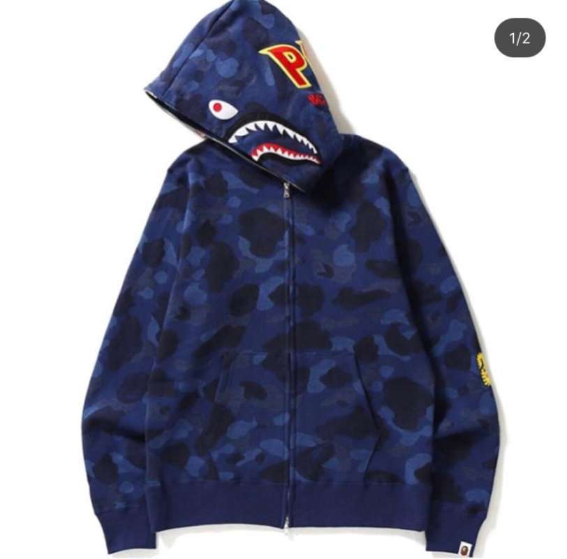 Jual JAKET BAPE SHARK ORIGINAL SWEATER BAPE SHARK HOODIE BAPE
