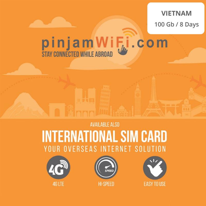 Jual Pinjamwifi Sim Card Vietnam 100 Gb 8 Days Online Juli 2020 Blibli Com