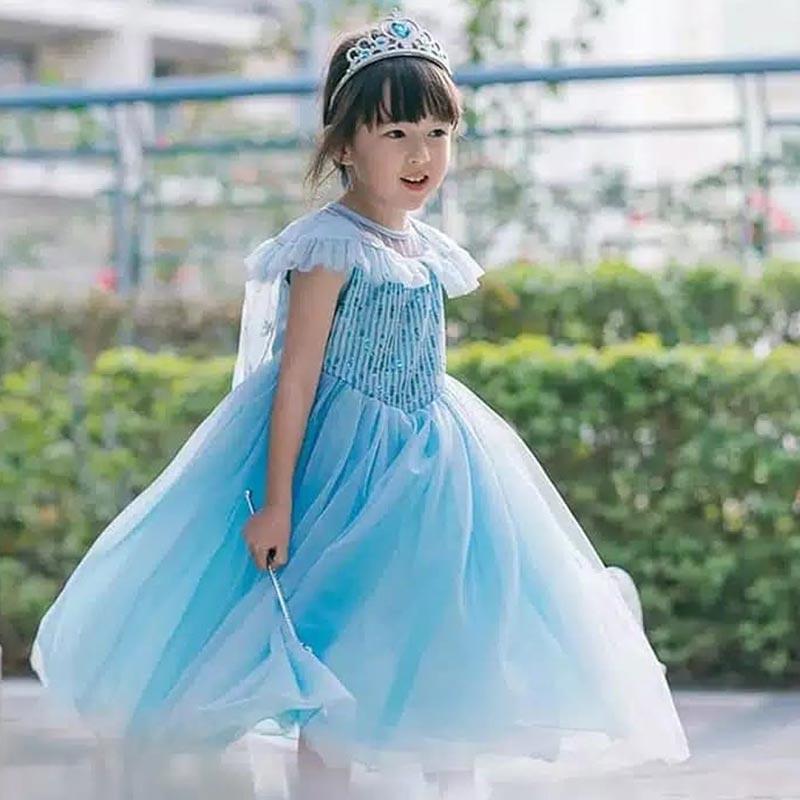 Jual KHAFFA Boutique Elsa Frozen Kostum Dress Anak Perempuan