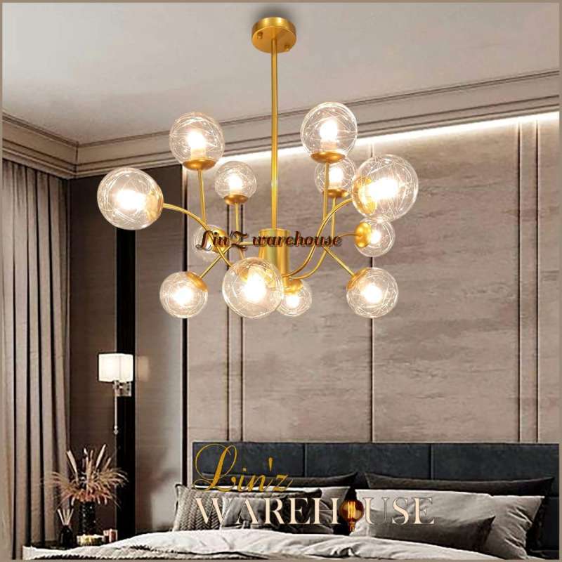 Lampu gantung MODERN CONTEMPORER 12 GLASS BALL pendant light