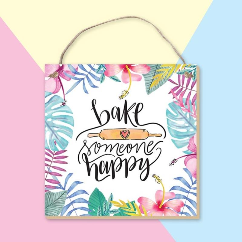 Jual Vhd Quote Bake Someone Happy Home Wall Decor Gantungan
