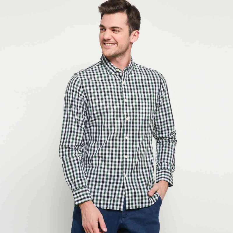 Jual Giordano Oxford Check Kemeja Lengan Panjang Pria Online Februari 2021 Blibli