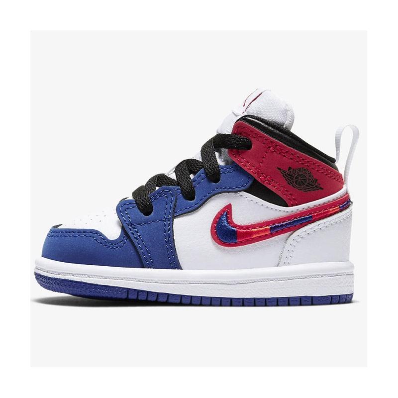 air jordan 1 mid rush blue university red