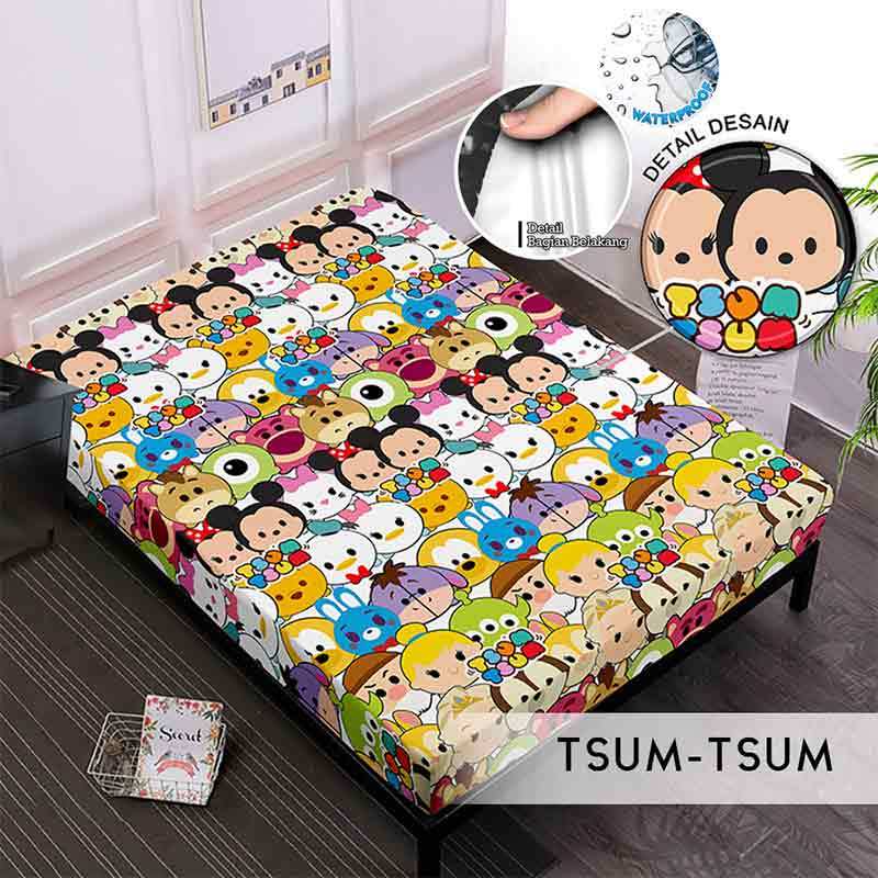 Monalisa Sprei Waterproof Motif Tsum Tsum T 20 Cm