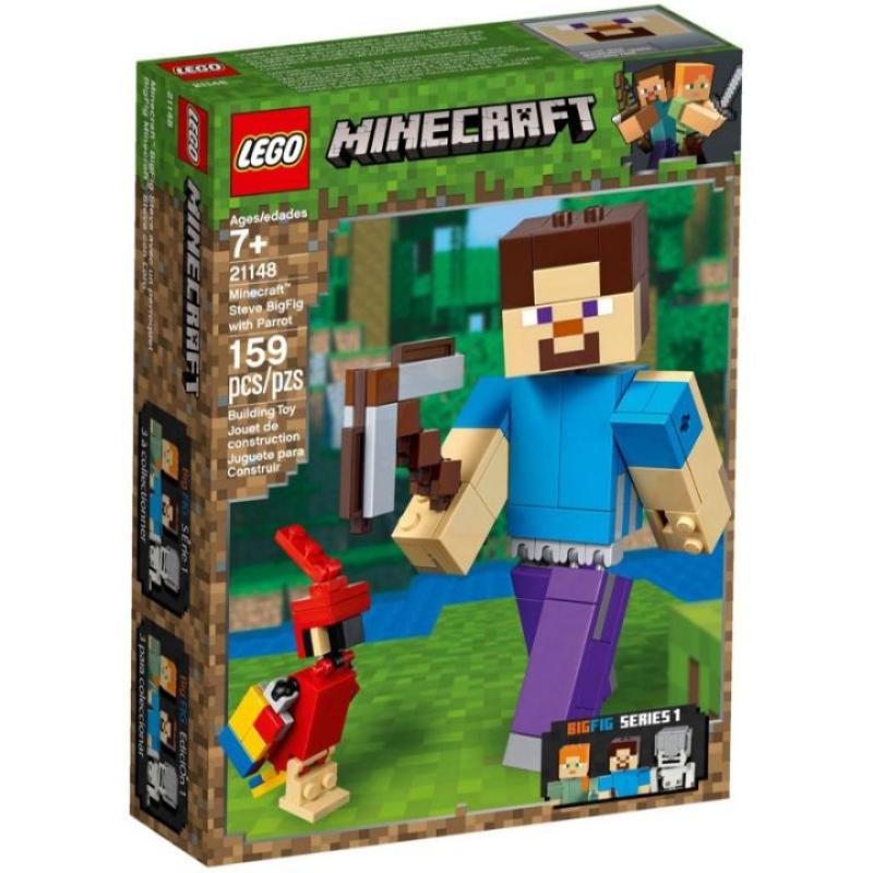 Jual Lego Minecraft 21148 Steve Bigfig With Parrot Blocks Stacking Toys Online April 2021 Blibli Быстрая доставка по москве и рф. lego minecraft 21148 steve bigfig with parrot blocks stacking toys