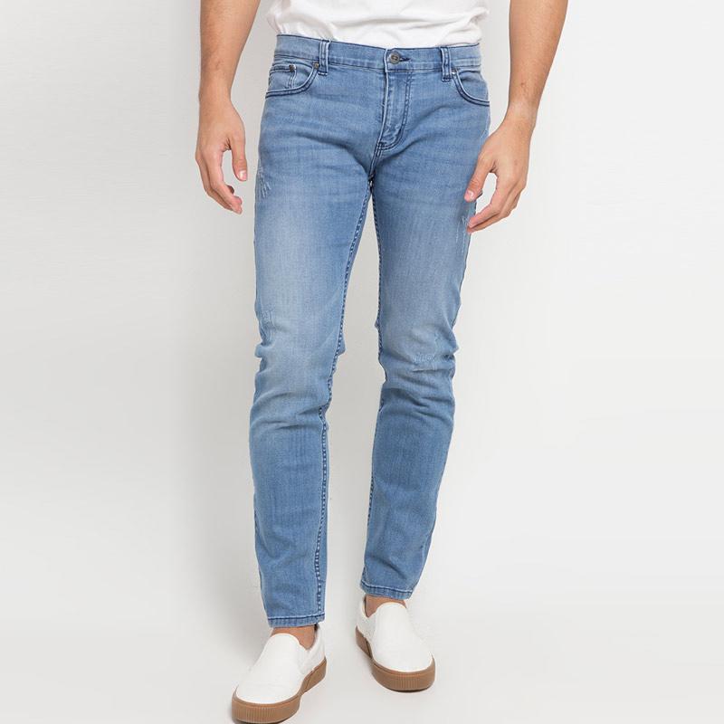 Rolled Slim Fit Jeans Long Pants 