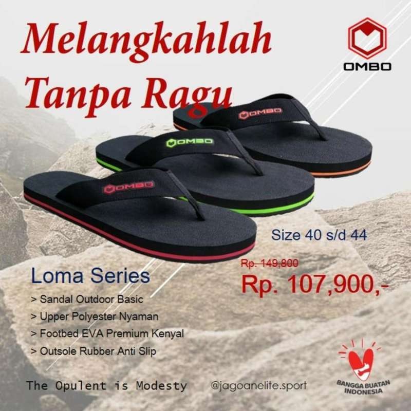 Jual Sandal Surfing Pria Ombo Loma Basic Series Original Bangga