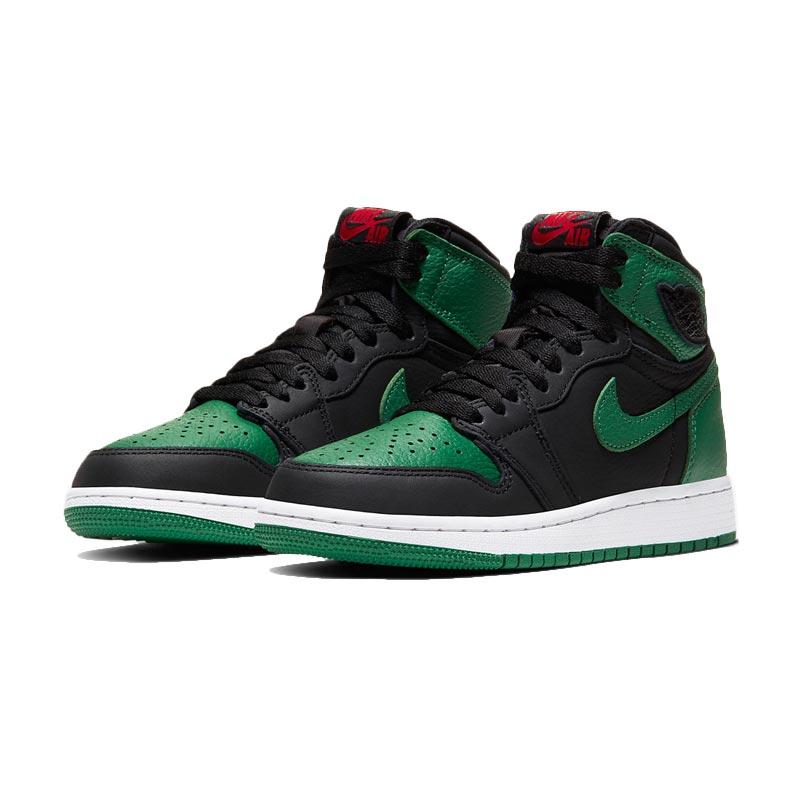 pine green jordan ones