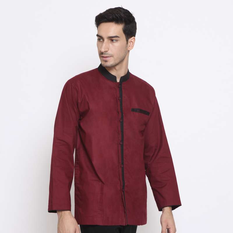 Jual Gajah Duduk Long Shirt Baju Koko Pria Red 01 Terbaru Juni 2021 Blibli