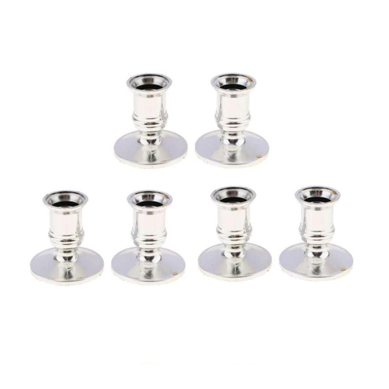 Jual Oem Plastic Gold Plated Candle Base Holder Pillar Candlestick Stand 6 Pcs Online April 2021 Blibli
