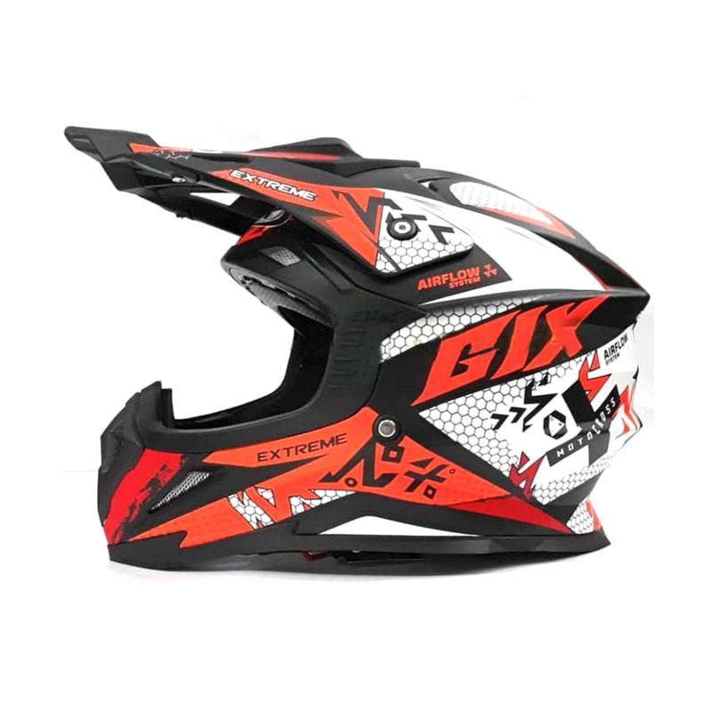 Jual Gix Cross Trail Trabas Motif Extreme Helm Motocross Black