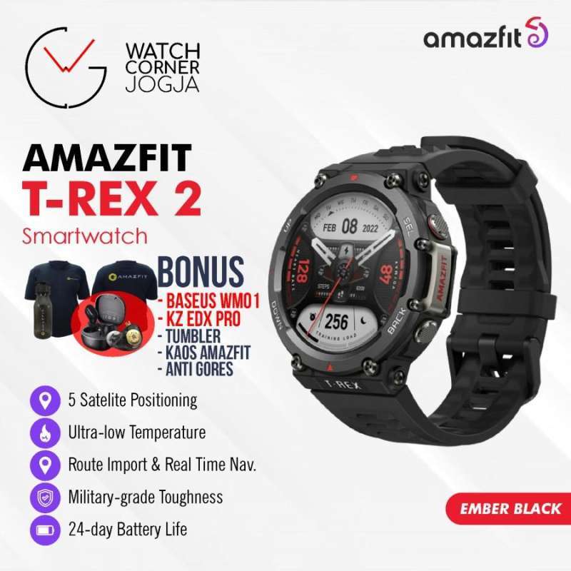 Jual Amazfit T-REX 2 TREX 2 Original Smartwatch GPS Military GARANSI RESMI  di Seller Watch Corner Jogja - Condong Catur, Kab. Sleman | Blibli