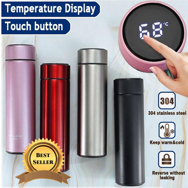 Jual Import Led Stainless Steel Vacuum Flask Tahan Panas Dingin Termos 500 Ml Online Januari 2021 Blibli