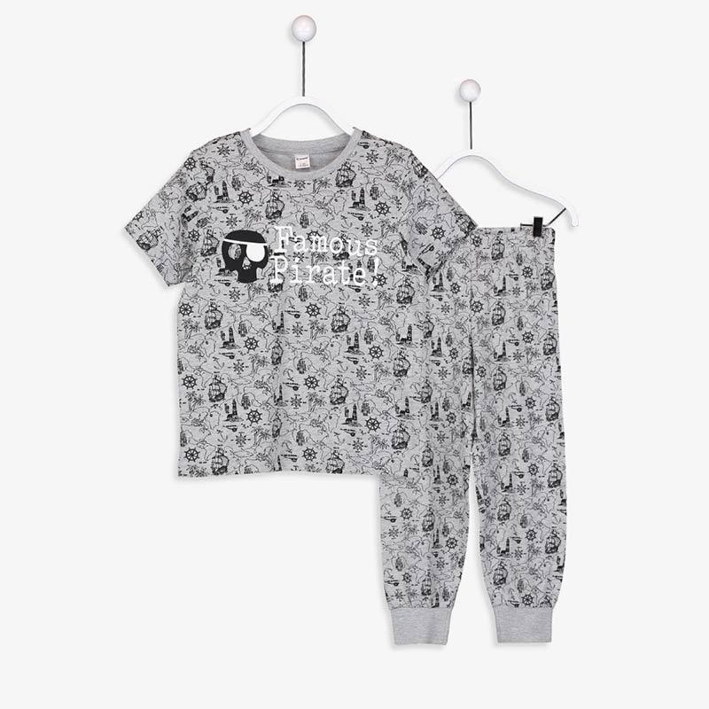 Jual Lc Waikiki Boy S Printed Pyjamas Set Black Printed 9si177z4 Online Juli 2020 Blibli Com