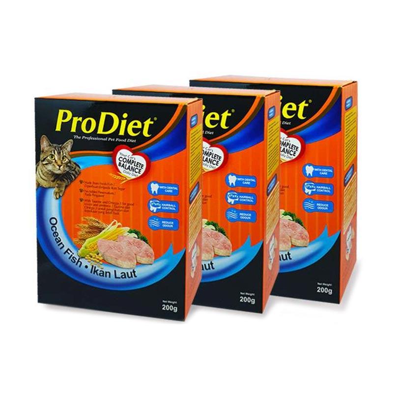 Jual Prodiet Makanan Kucing Kering Ikan Laut Multipack 200 G 3 Pcs Online Oktober 2020 Blibli Com