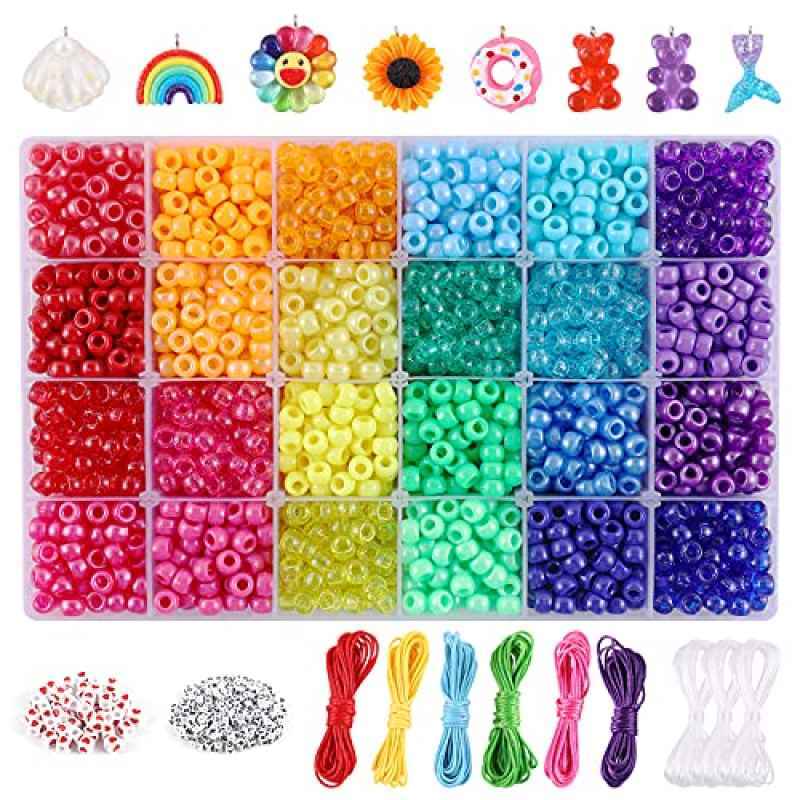 Jual 3950+PCs Pony Beads Bracelet Making Kit, Hair Beads for Braids for Girls, Rainbow Kandi Beads for Jewelry Making with Cute Pendant Charms Alphabet Le di Seller mimasell - South Korea | Blibli Jual 3950+PCs Pony Beads Bracelet Making Kit, Hair Beads for Braids for Girls, Rainbow Kandi Beads for Jewelry Making with Cute Pendant Charms Alphabet Le di Seller mimasell - South Korea | Blibli