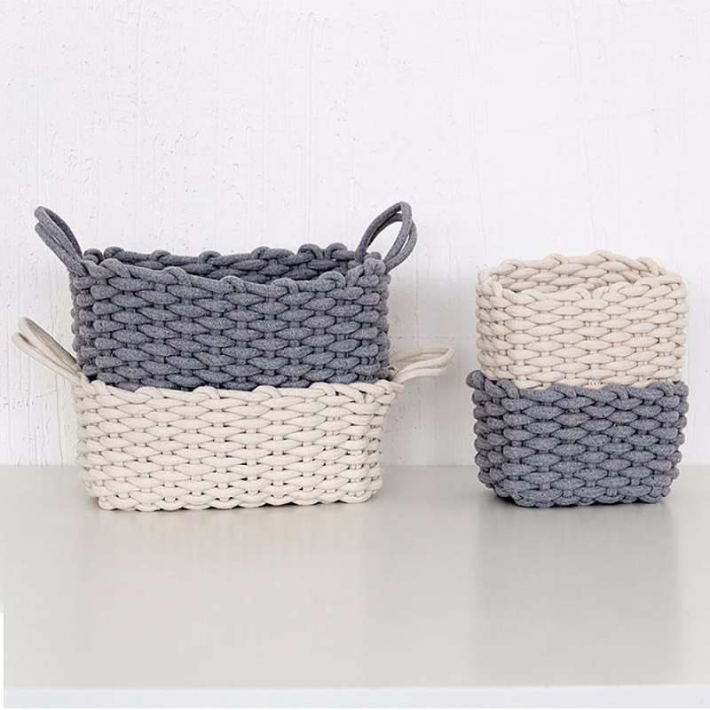 Jual Lans Linen Crotch Storage Baskets Handmade Clothes Laundry Basket Natural Fabric Baby Toys Desktop Small Organizer Box Small Online September 2020 Blibli Com