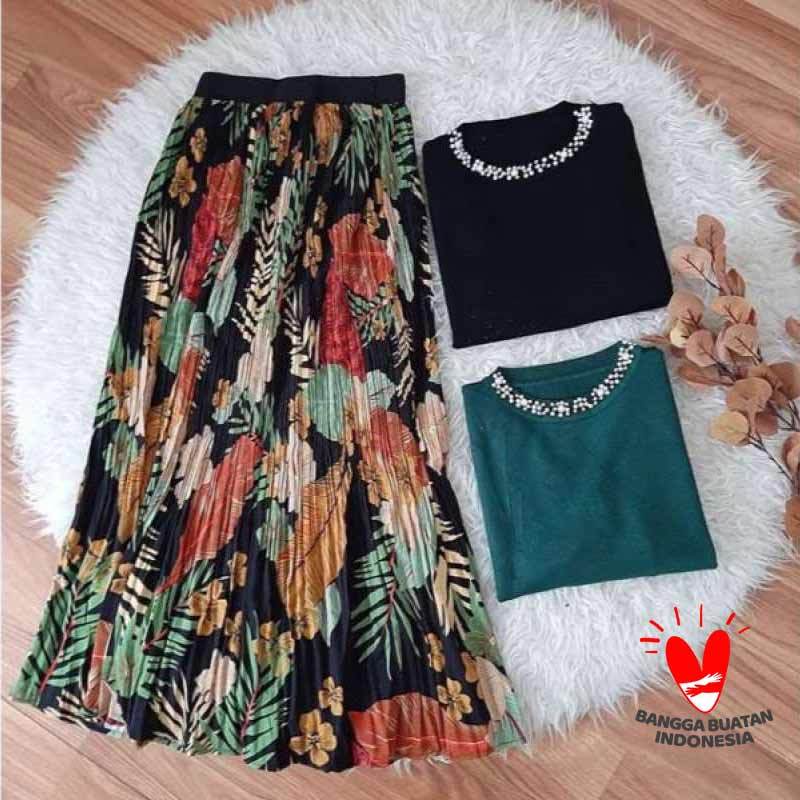 alln knitwear 001 set skirt import kaza dan diana knit wanita