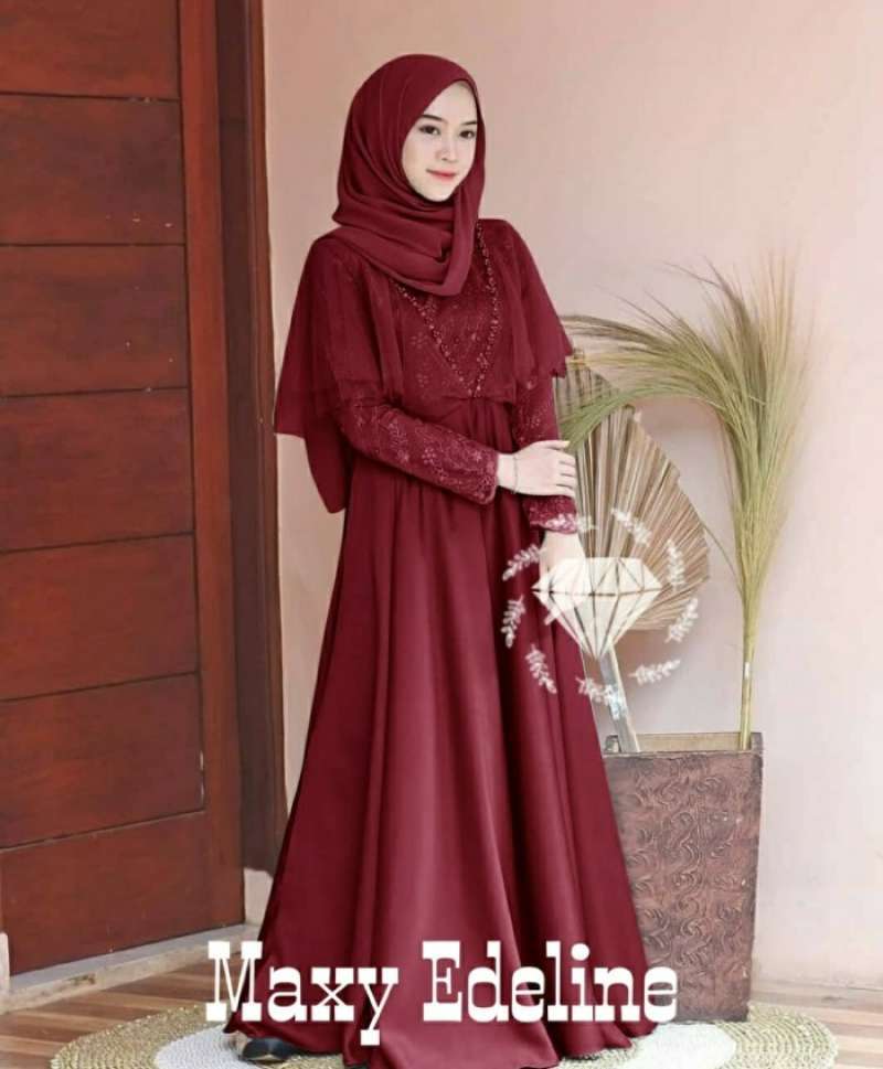 Dress hijab maroon store