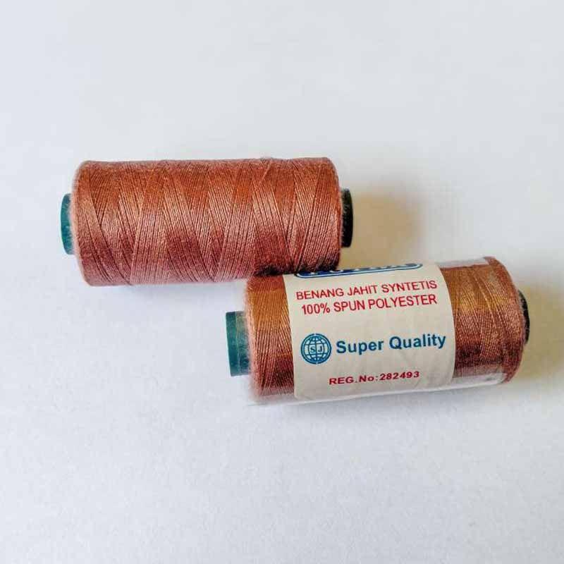 Jual Go Flanel Benang Jahit Syntetis All Spun Polyester Thread Coklat 2 Pcs Online Oktober 2020 Blibli Com