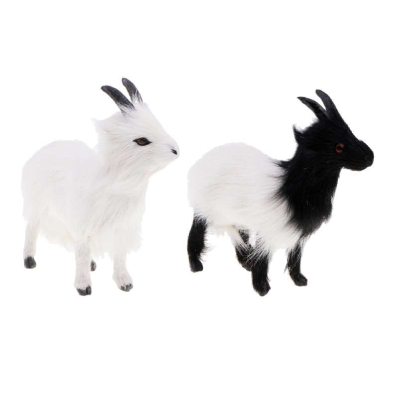 2pcs Mini Goat Plush Toy Simulation Kitchen Bedroom Christmas Birthday Gift 