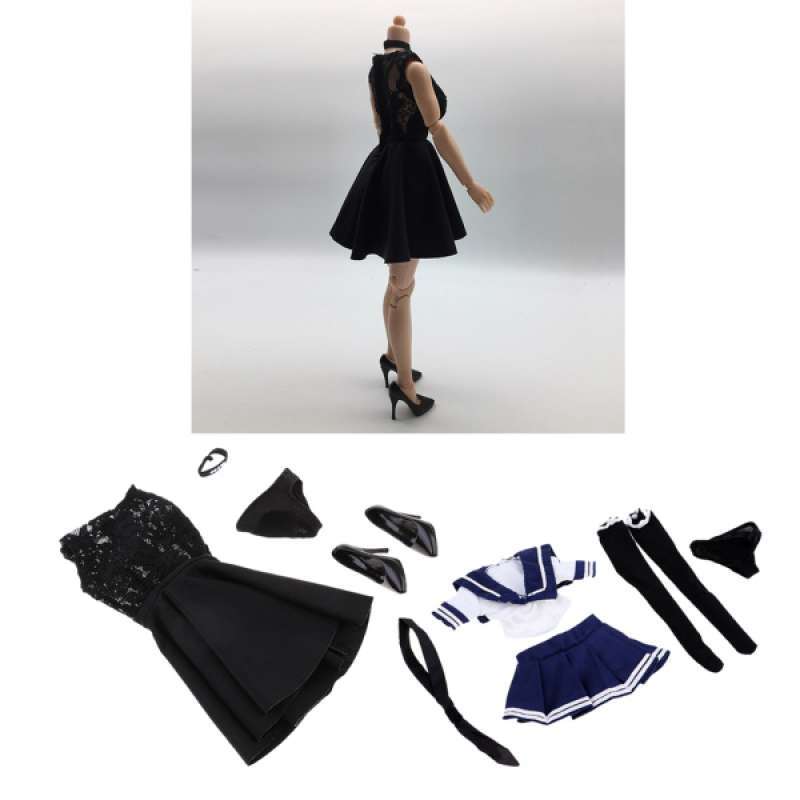 oem anime girl costume clothes for 12 action figure accessories 2 set/ 16  scale