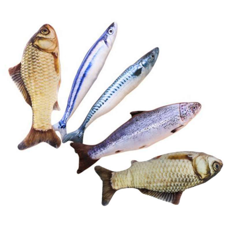 Jual Oem Realistic Simulation Plush Toy Cat Fish Pet Exercise Funny Online Desember 2020 Blibli