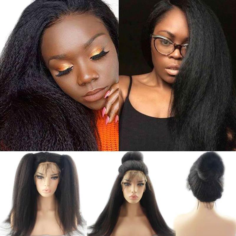 synthetic lace front wigs yaki