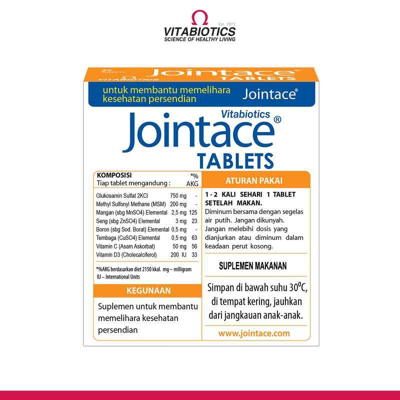 Jual Vitabiotics Jointace Tablet Pereda Nyeri Sendi Dan Otot 2 Pcs Online November 2020 Blibli