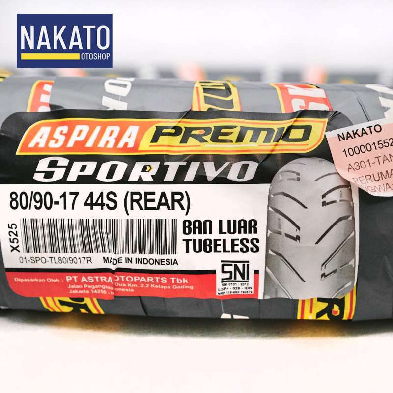 Jual Aspira Premio Sportivo Ban Tubeless Belakang 80 90 17 Motor Bebek Online Desember 2020 Blibli