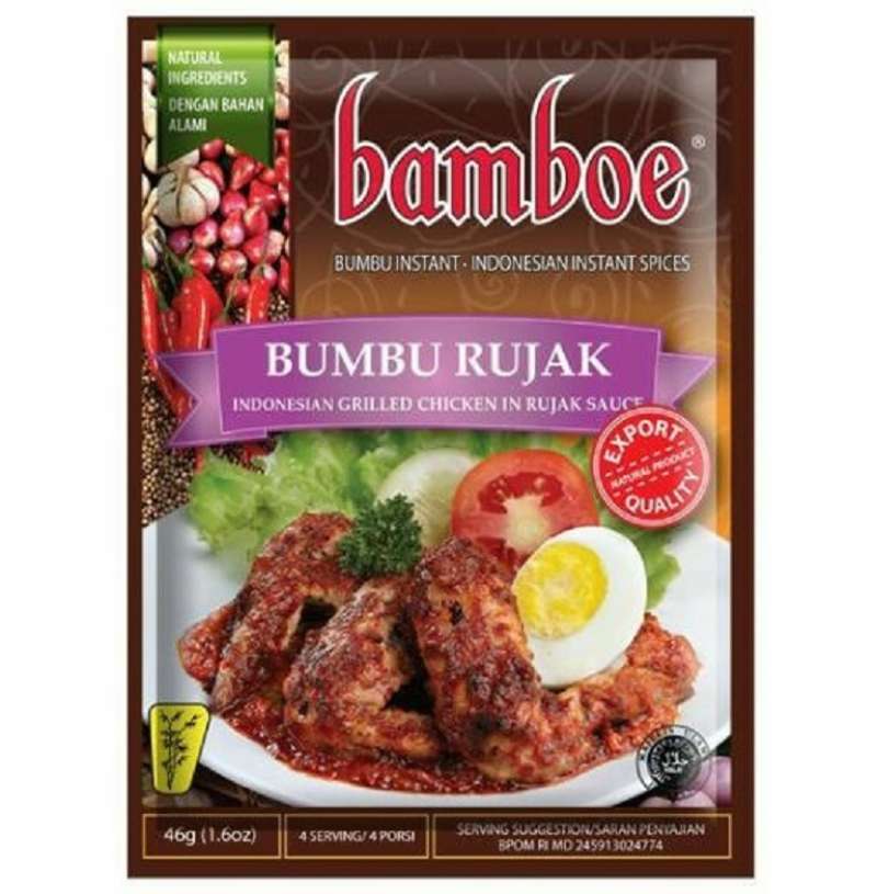 Jual Bamboe Bumbu Rujak Indonesian Grilled Chicken In Rujak Sauce Bumbu Instant Dapur Instan 46gr Online September 2020 Blibli Com