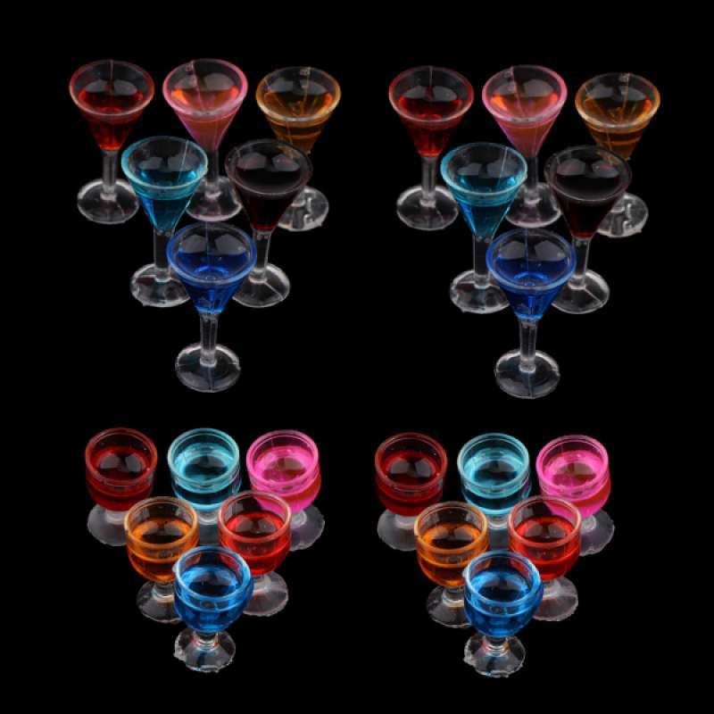 Jual Oem Sharp Round Cocktail Glasses Dollhouse Kitchen Table Decoration 24 Pcs Online November 2020 Blibli