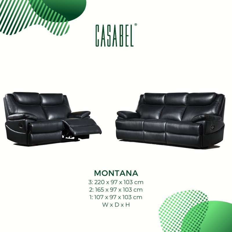 Jual Casabel Montana Sofa 3 Kursi Sofa Kulit Asli Recliner Minimalis Black Online April 2021 Blibli Segera hubungi customer service kami di. casabel montana sofa 3 kursi sofa kulit asli recliner minimalis black