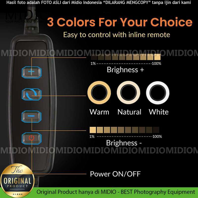 Jual Ring Light 26 Midio Untuk Live Streaming Vlogger Video Led Dan Lampu Led Studio Foto Online Oktober 2020 Blibli Com