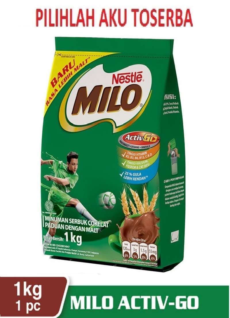 Jual Nestle Milo Activ Go Minuman Susu Coklat Bubuk Pouch 1 Kg Online Januari 2021 Blibli