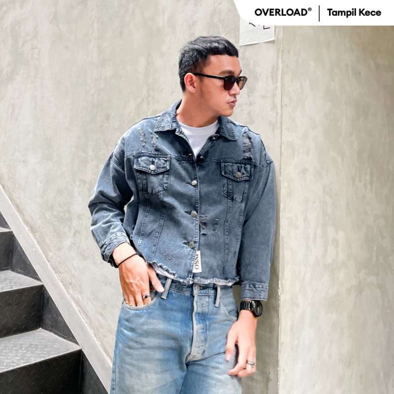 Ripped jeans jaket top