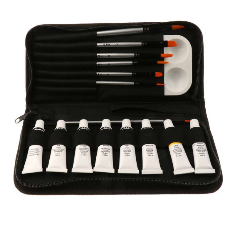 Jual 8 Color Acrylic Paint Set 12ml Tubes Artist Draw Painting Brushes Palette Online April 2021 Blibli 1 travel vault palette and 9 shadows for $38. 8 color acrylic paint set 12ml tubes artist draw painting brushes palette