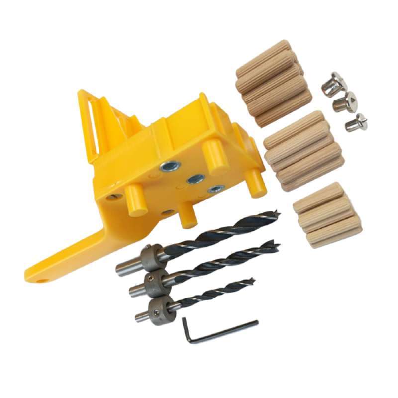 Jual Woodworking Dowel Jig Set W Dirll Bit Wood Dowel Pins For Joinery Doweling Online Maret 2021 Blibli
