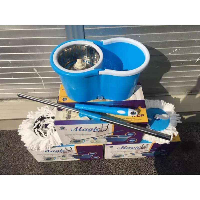 Jual Magic Mop Paket Alat Pel Biru Online Desember 2020 Blibli