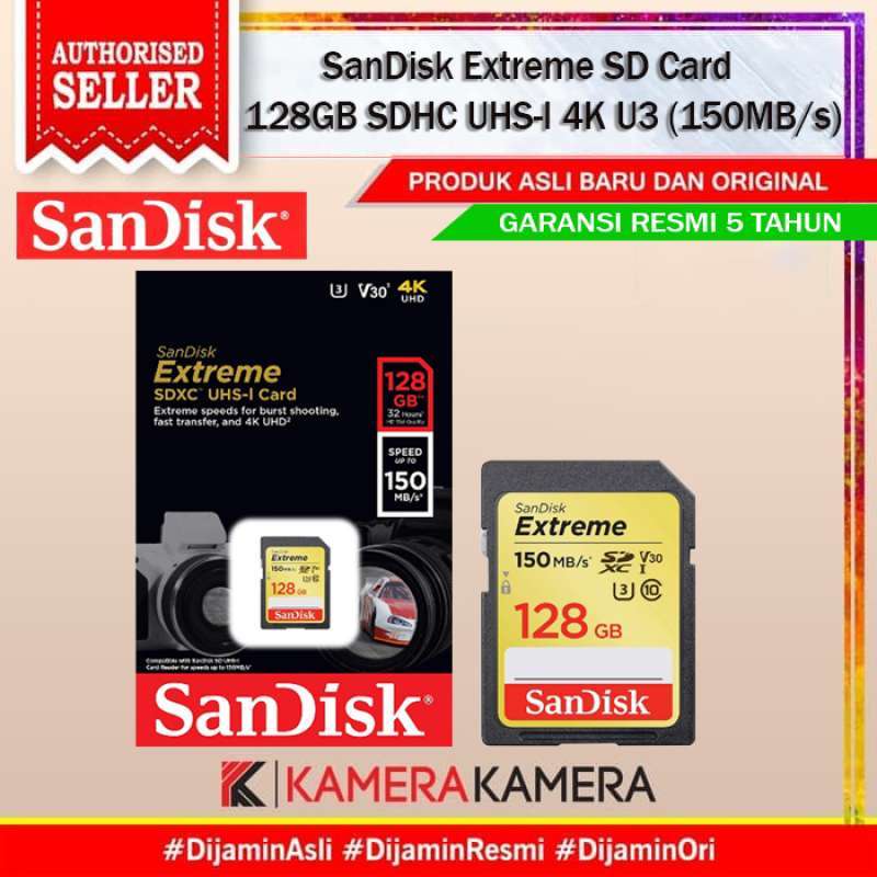 Jual Sandisk Extreme Sd Card 128gb Sdhc Uhs I U3 Resmi Online Oktober 2020 Blibli Com