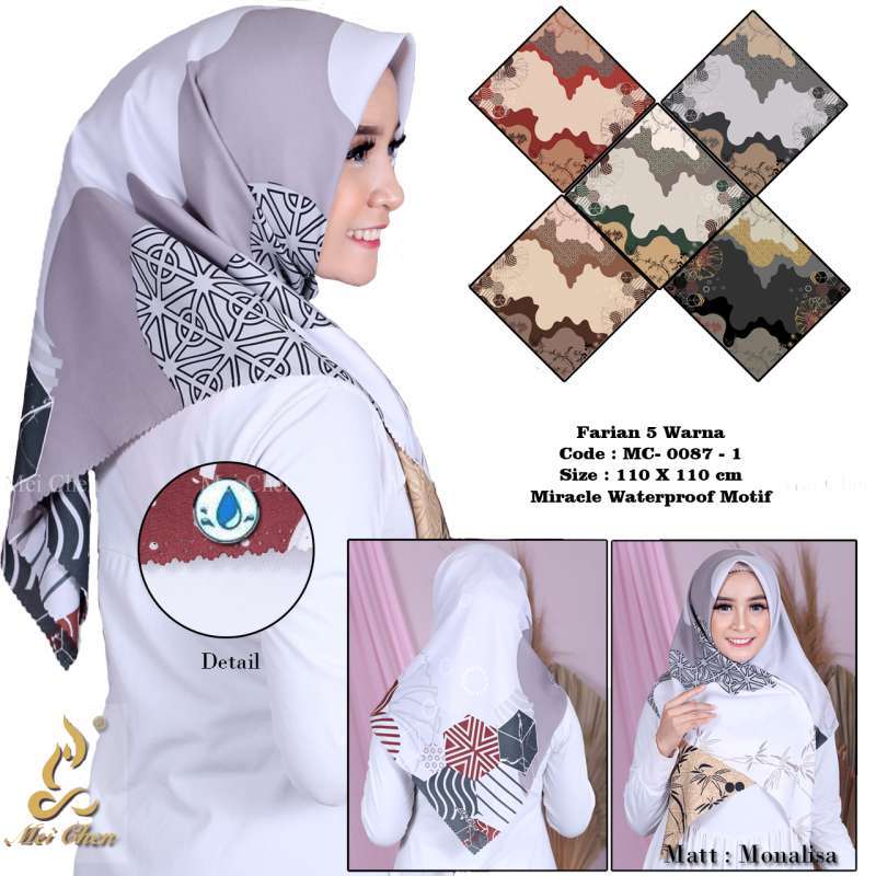 Jual Mei Chen Jilbab Anti Air Motif Batik Simpel Laser Cut Murah Mei 2021 Blibli