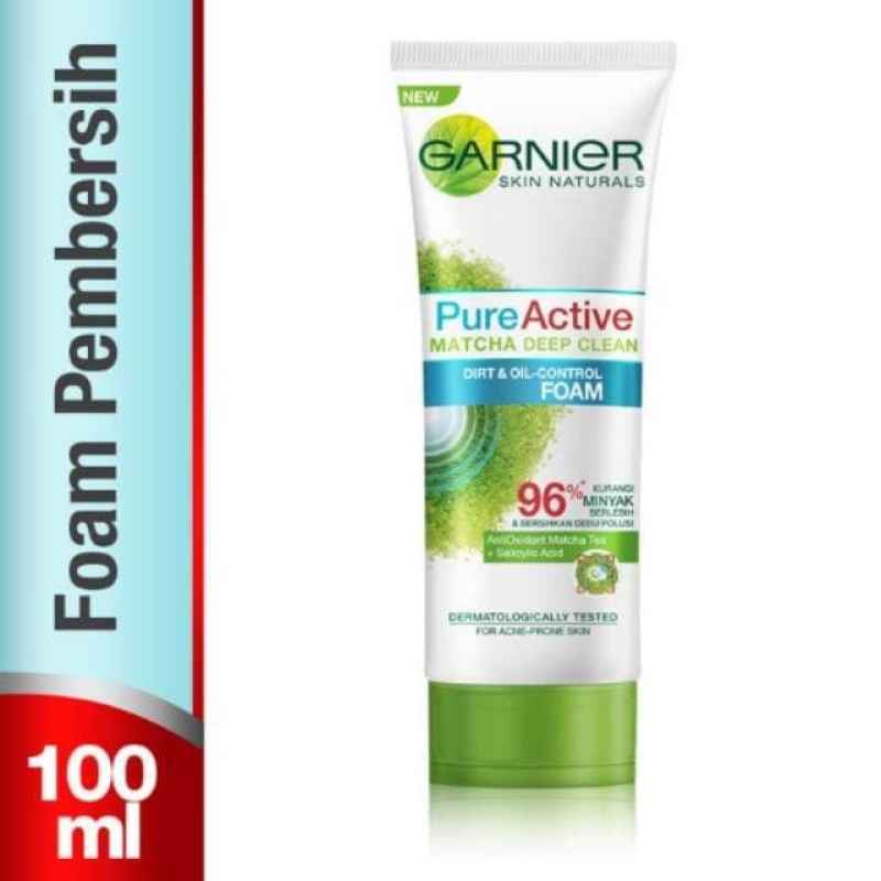 garnier pure active matcha facial foam