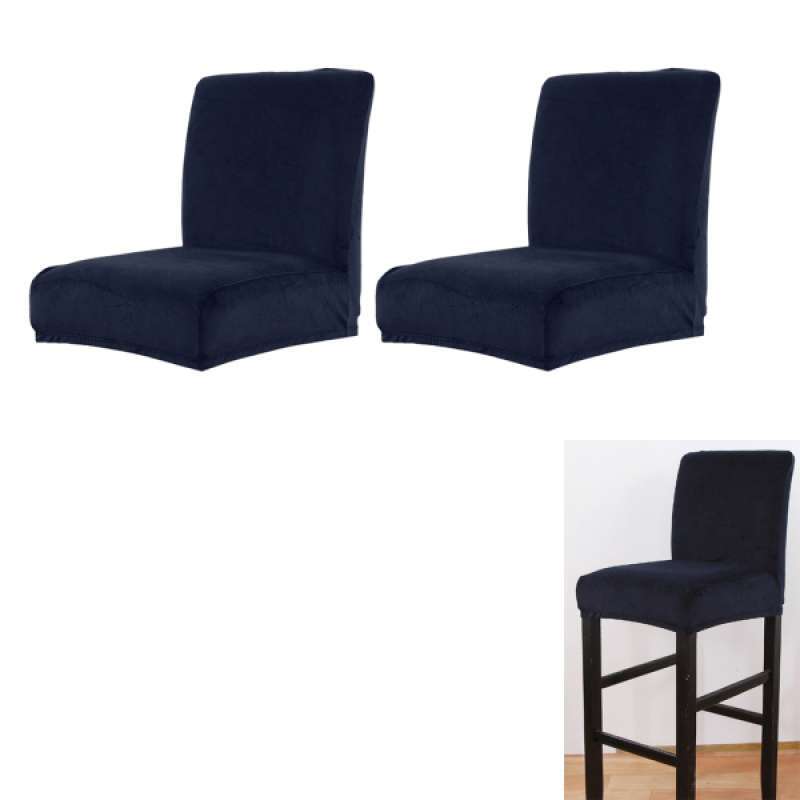 Jual 2xstretch Short Low Back Chair Cover Bar Counter Stool Slipcover Dark Blue Online Oktober 2020 Blibli Com