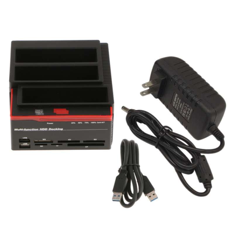 Jual 2 5 3 5inch Sata Ide Hdd Ssd Docking Station With 2 Port Hub Card Reader Online November 2020 Blibli
