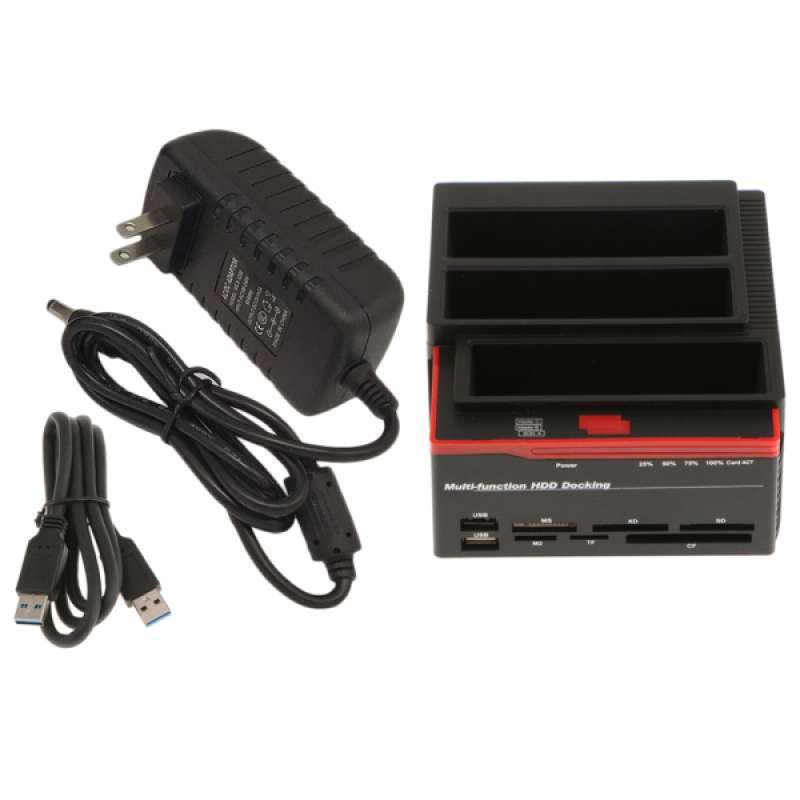 Jual 2 5 3 5inch Sata Ide Hdd Ssd Docking Station With 2 Port Hub Card Reader Online November 2020 Blibli