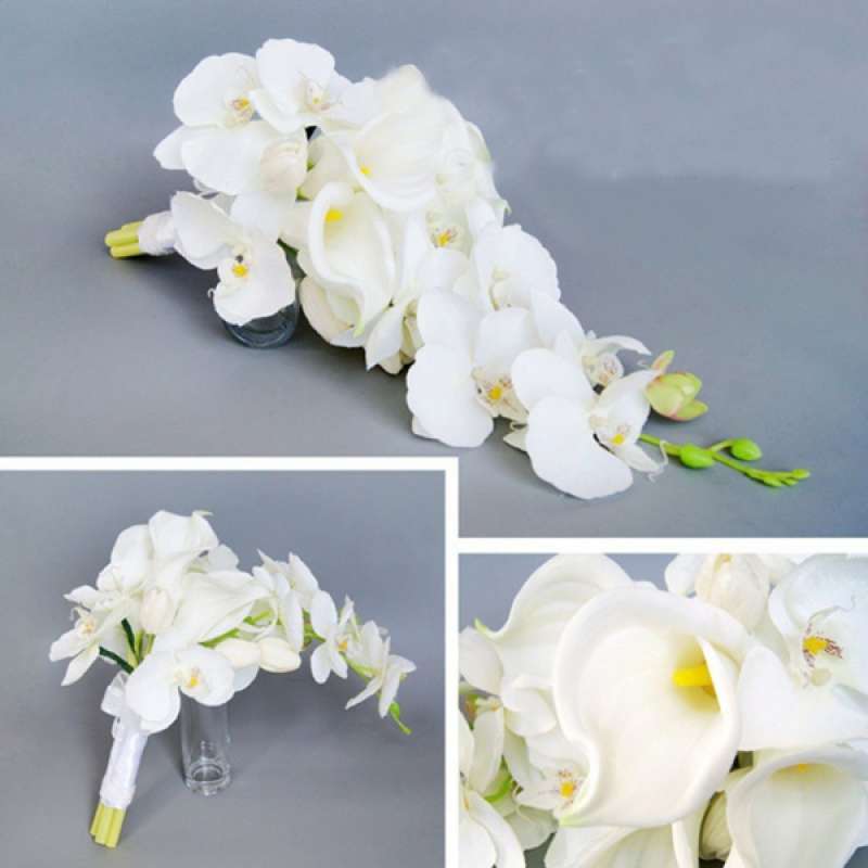 Jual Bridal Bouquet Calla Lily Orchid Wedding Party Flower Arrangement Online September 2020 Blibli Com