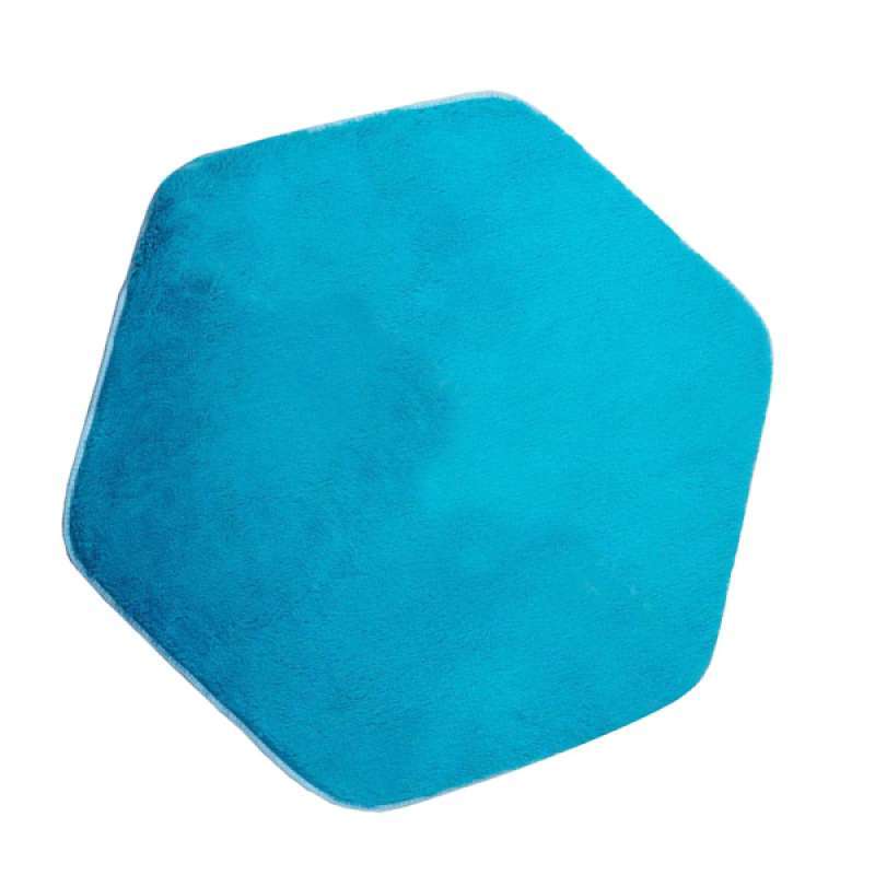 Coral Fleece Kids Play Tent Carpet Rug Pad Bedroom Cushion Hexagonal Blue 